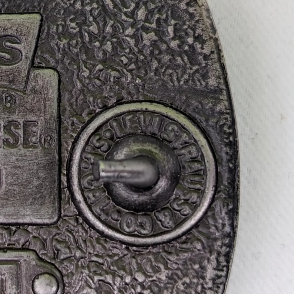 Levi's Pewter Belt Buckle Limited Edition Two Horse Vintage Unisex 3.5